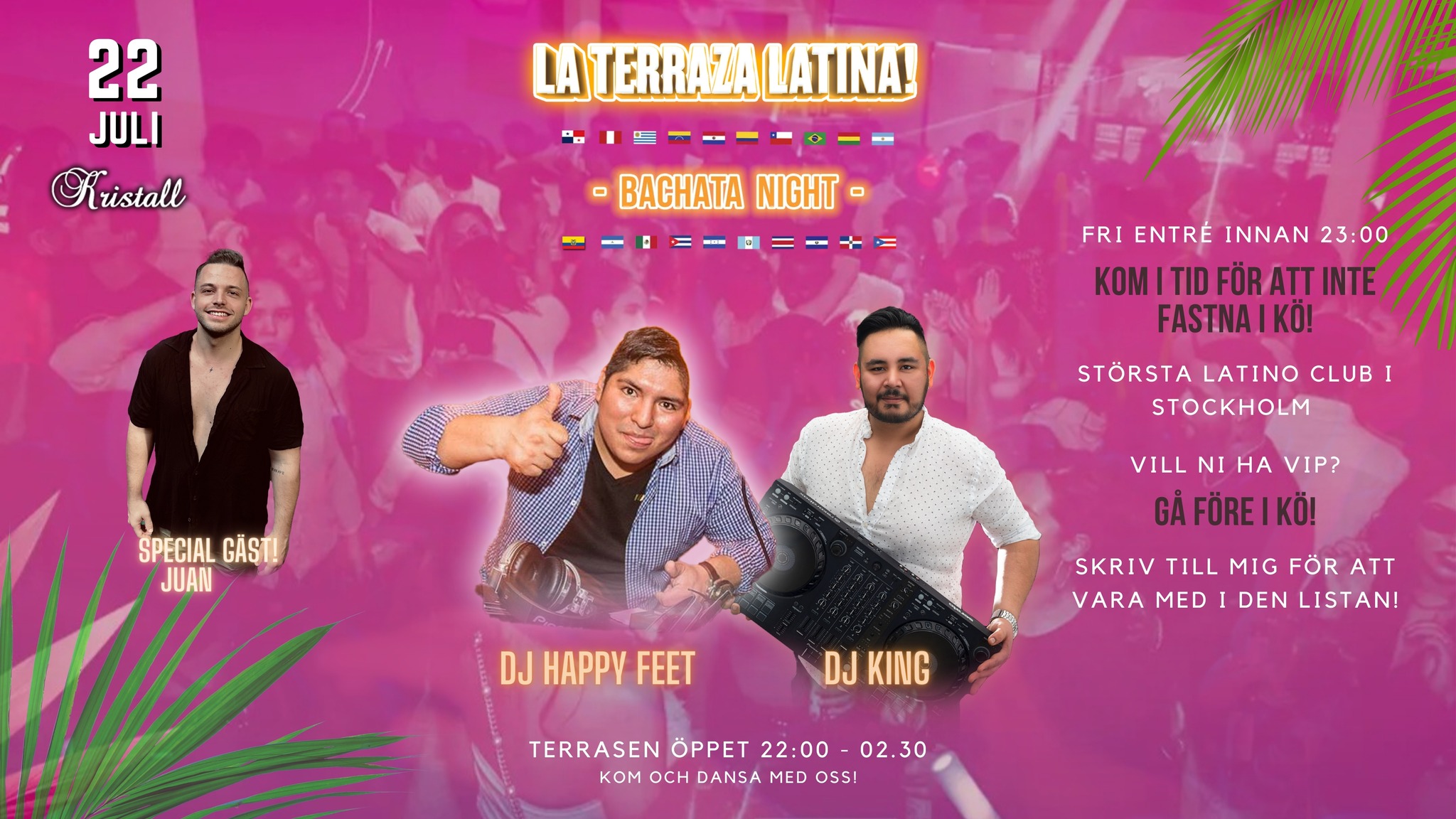 La Terraza Latina! Bachata Night, Lördag 22 Juli