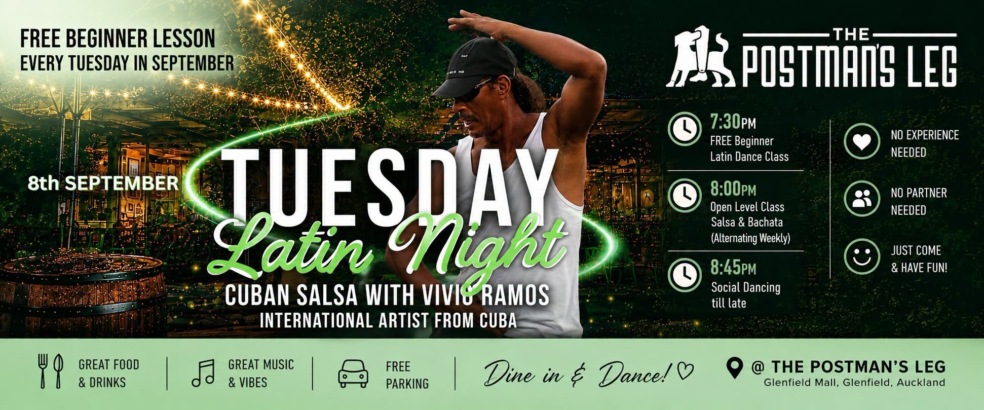 TUESDAY Latin Night at The Postman's Leg - Glenfield