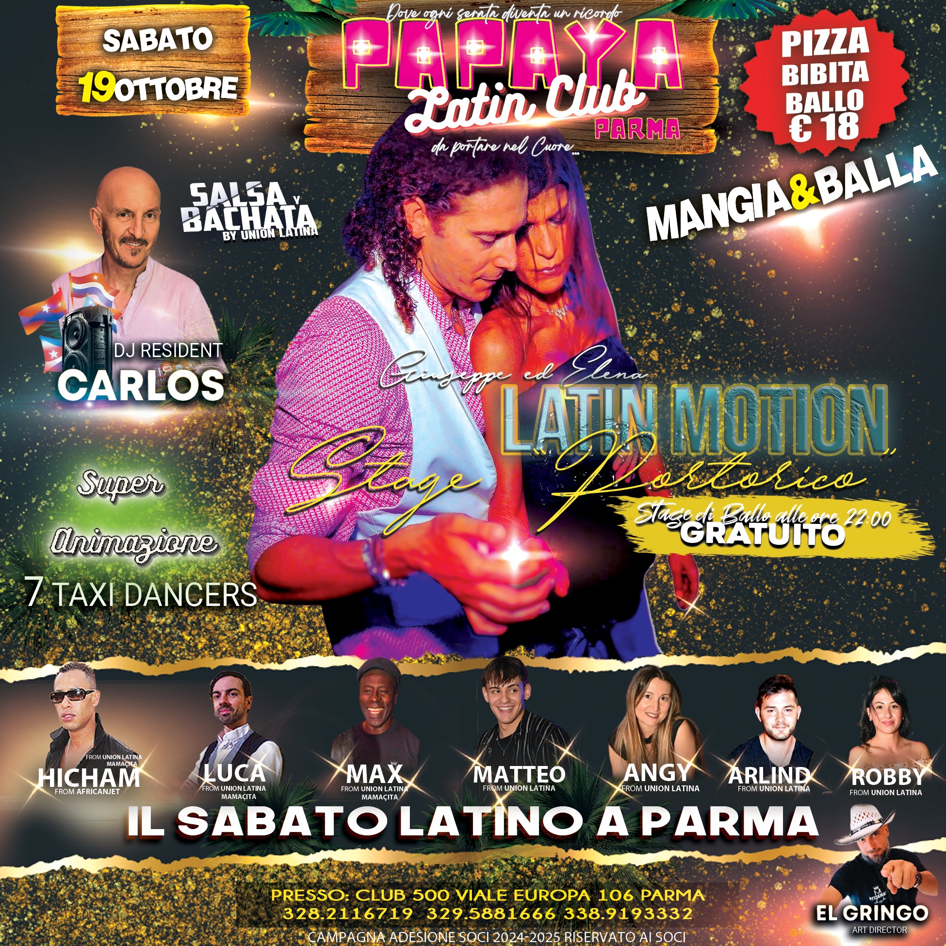 πβ¨ Vivi una Notte di Passione e Danza al Papaya Latin Club Parma! β¨π π
Sabato 19 Ottobre