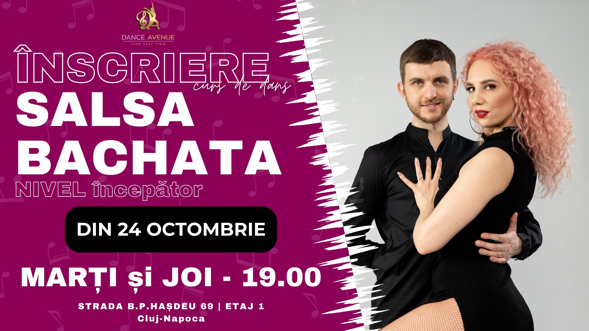 SALSA & BACHATA - NIVEL ÎNCEPĂTOR - Curs de dans Cluj-Napoca