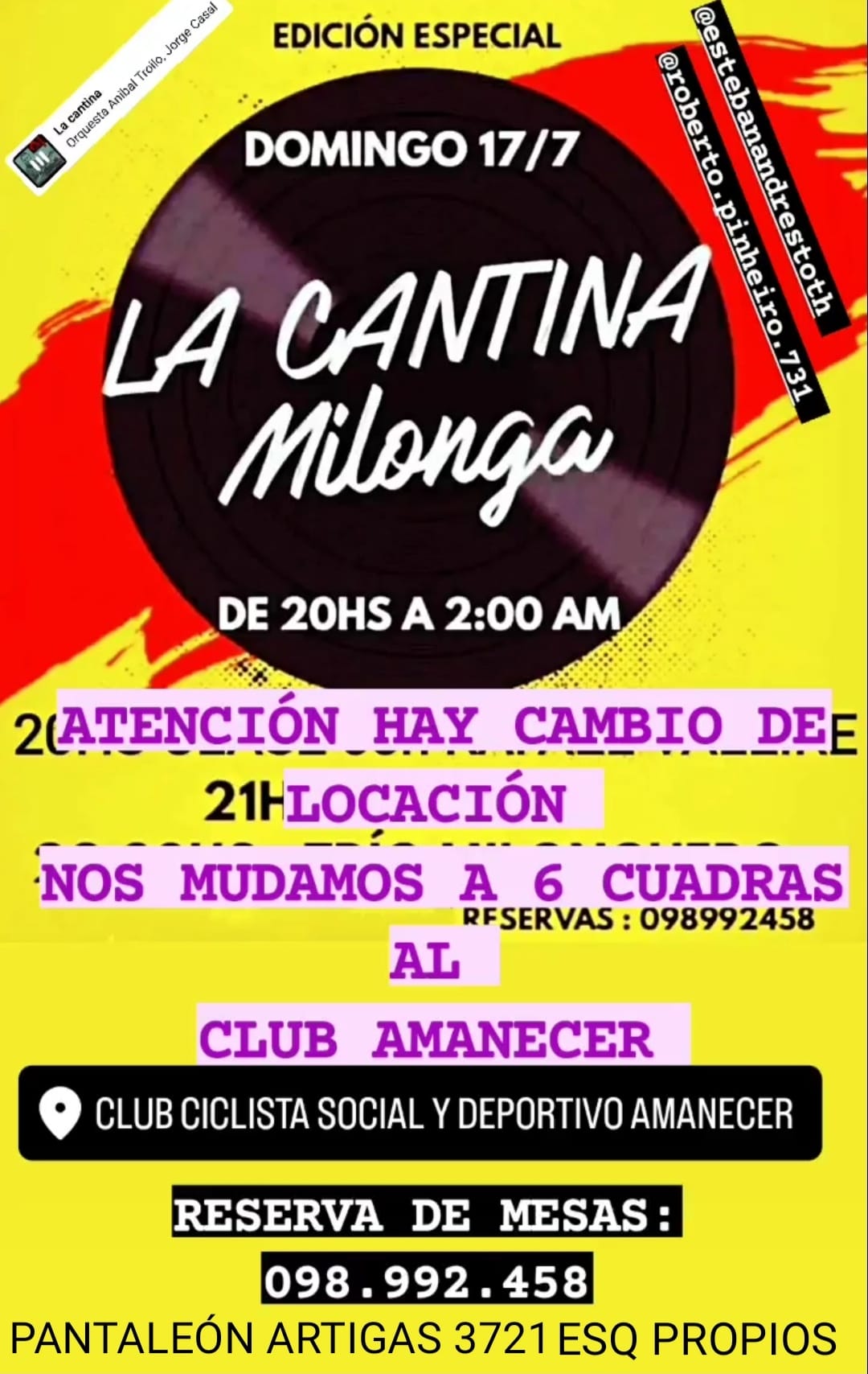Milonga La Cantina *Edición especial*