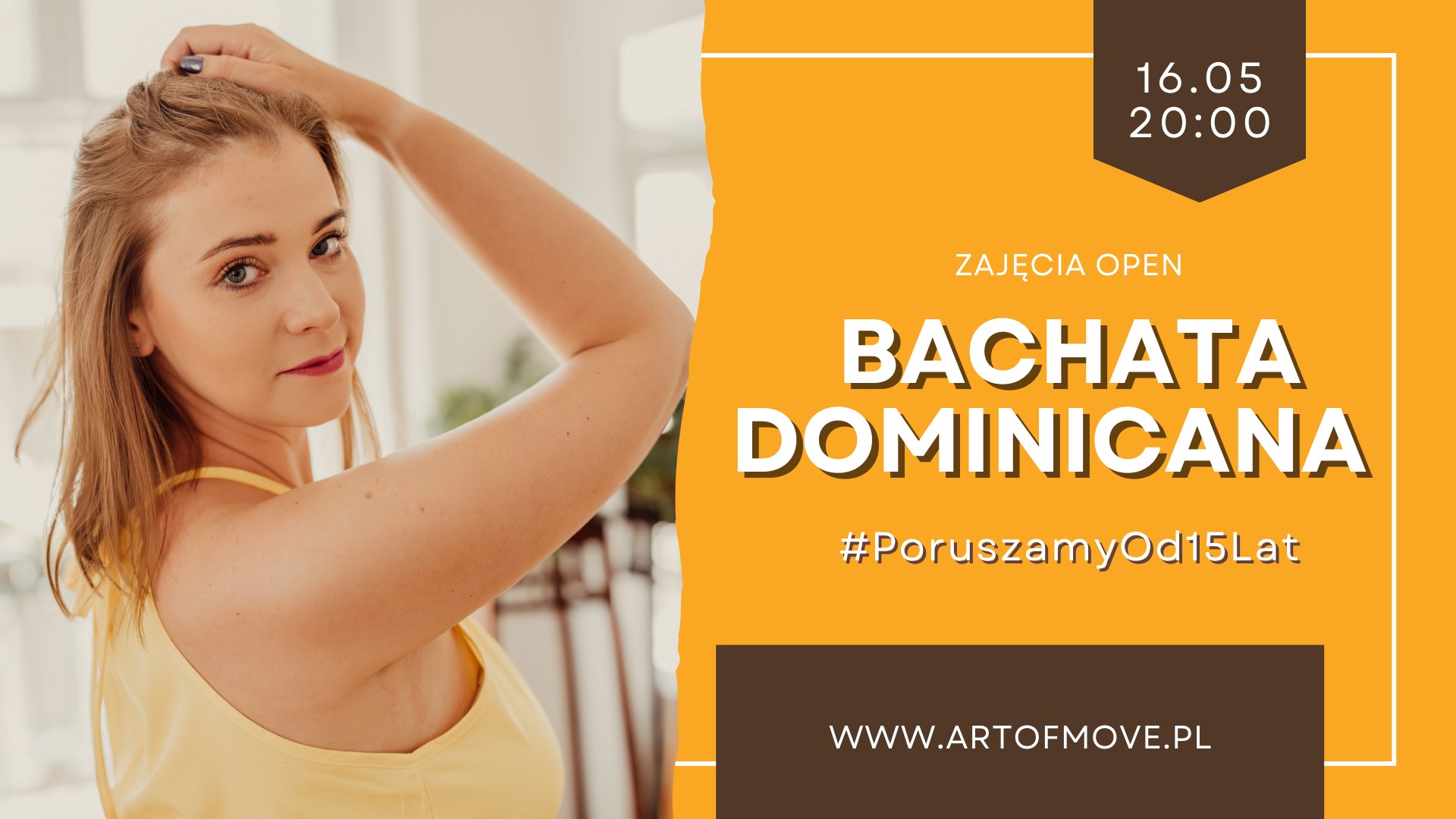 Bachata dominicana w parach - zajęcia open 16.05 Art of Move
