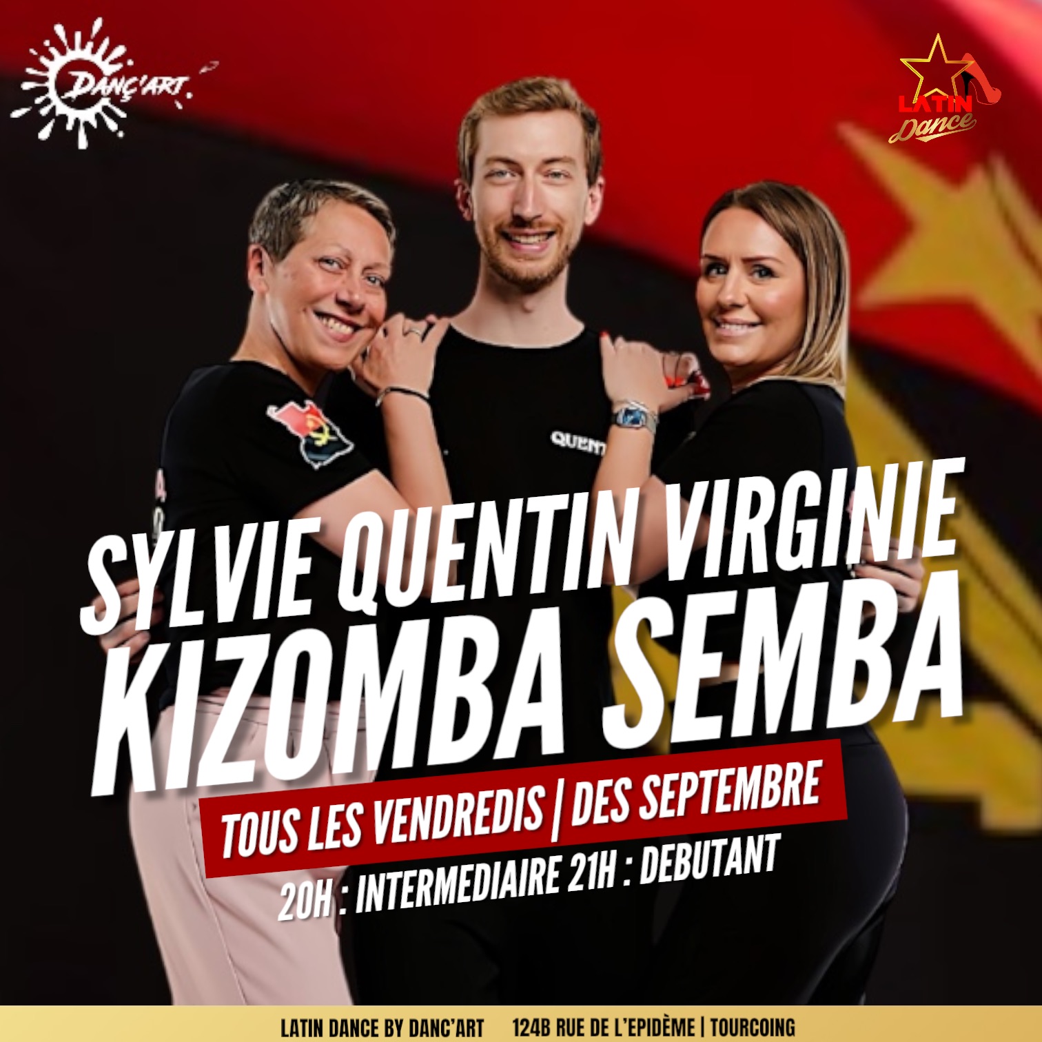 Vendredi Cours de Kizomba Semba à Tourcoing avec Sylvie Quentin Virginie
