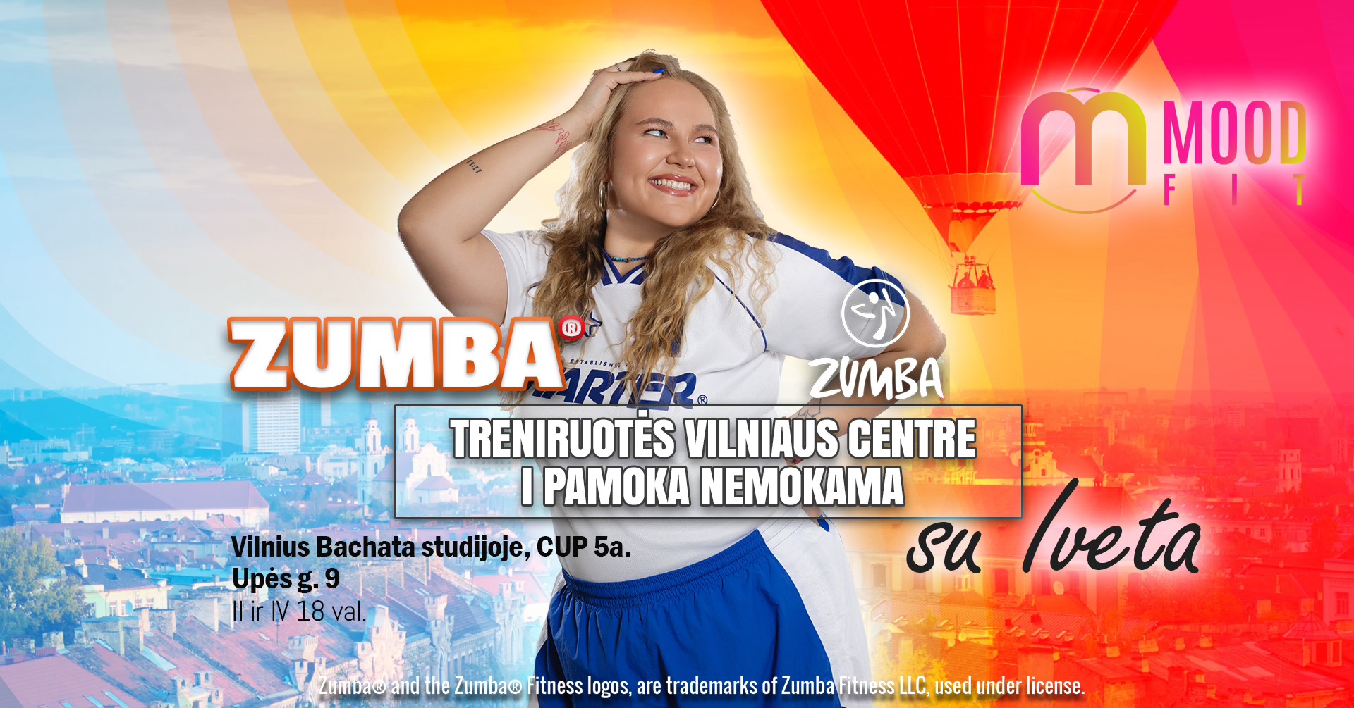 ZUMBA treniruotės prekybos centre CUP