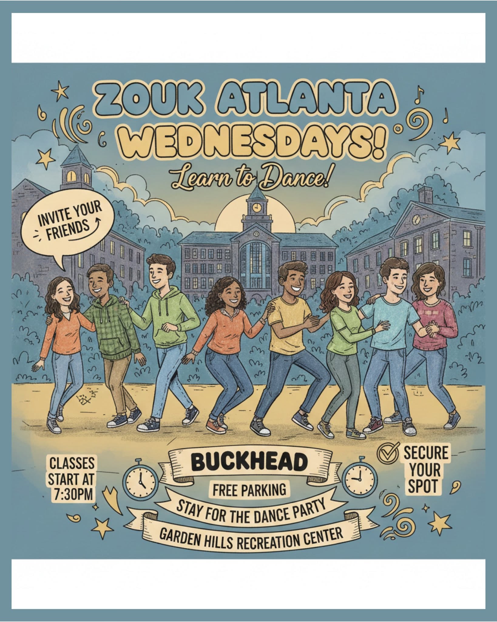 Learn to Dance at Zouk Atlanta! Buckhead Brazilian Zouk Classes & Party Beginner ↗️ Advanced ❤️