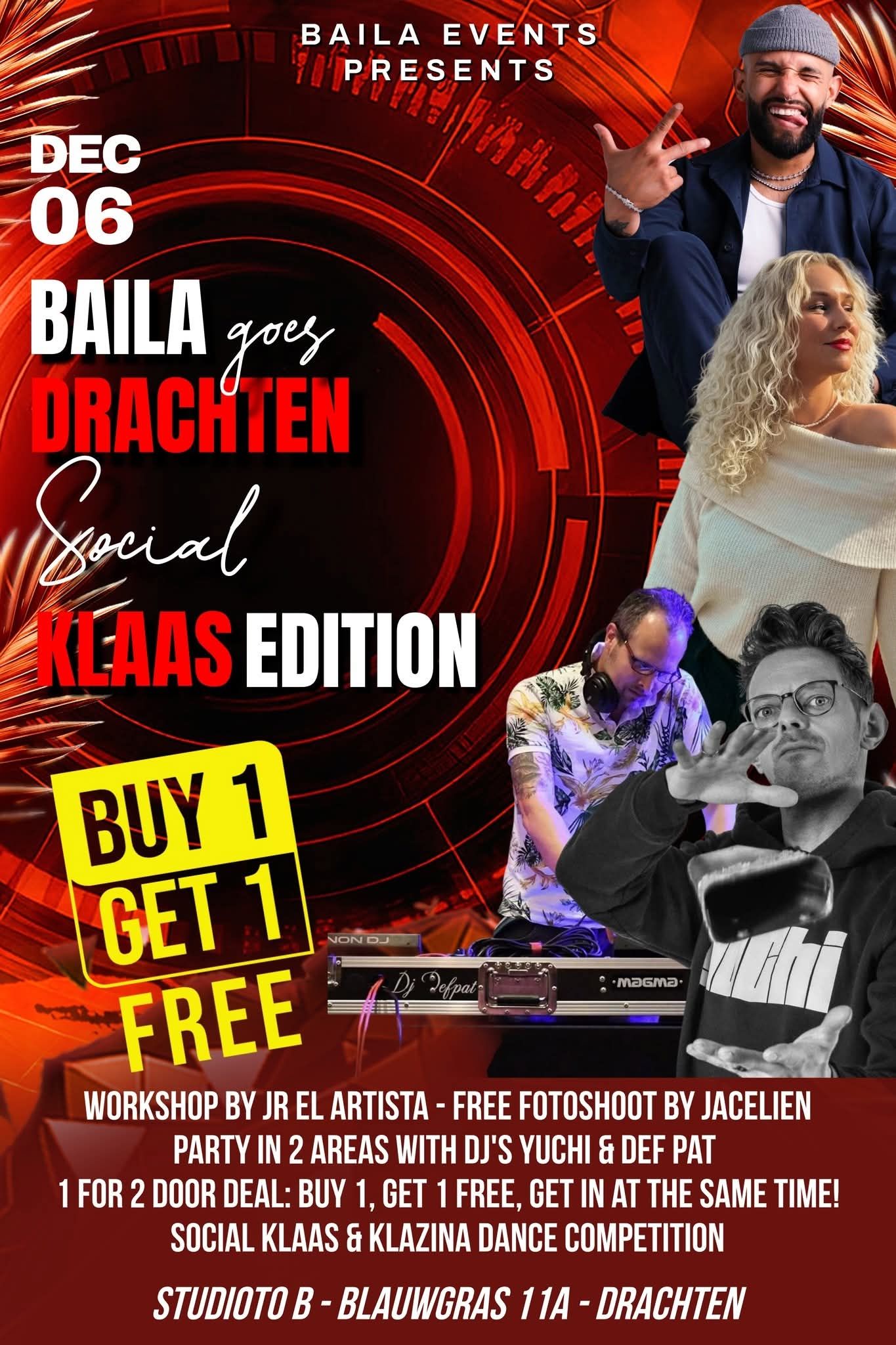 Sat. 6 12 25: BAILA goes Drachten SOCIAL KLAAS & KLAZINA Edition