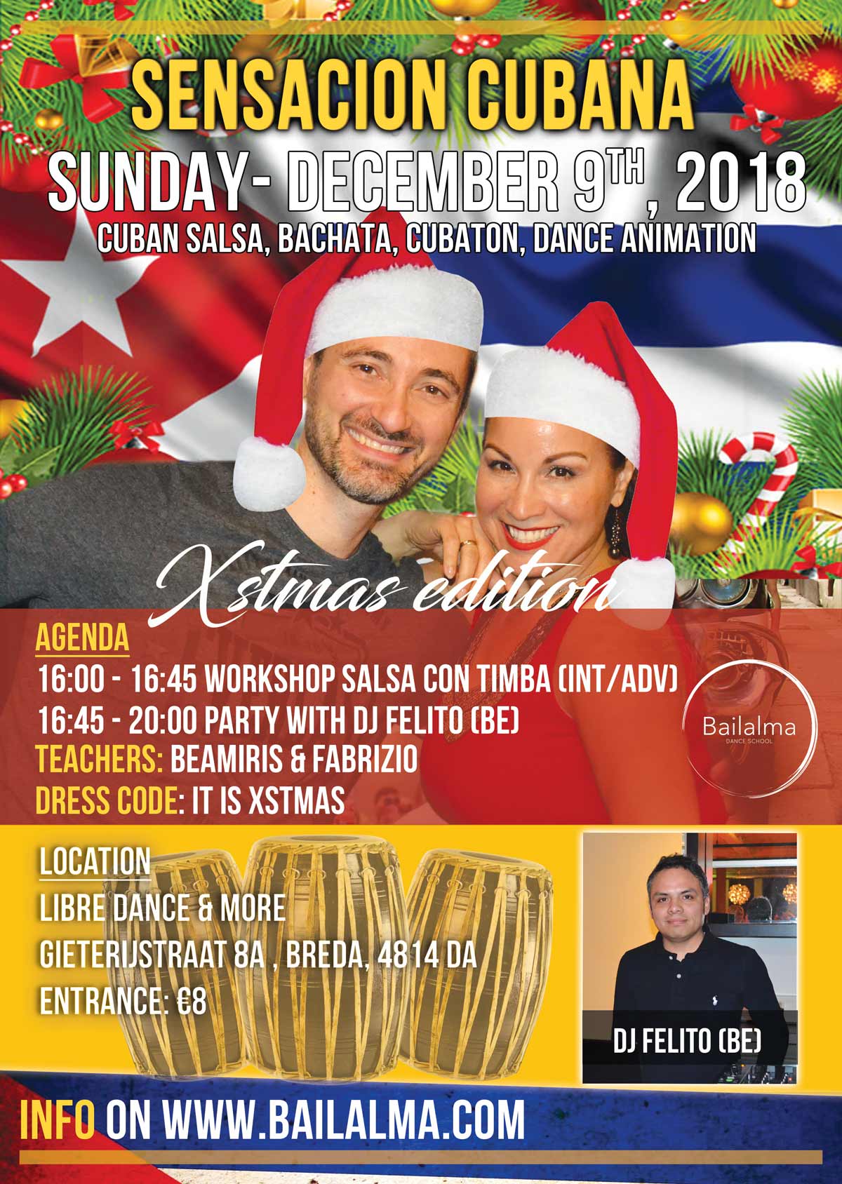 Sensacion Cubana “Cubaanse salsa matinee Xstmas edition” 09