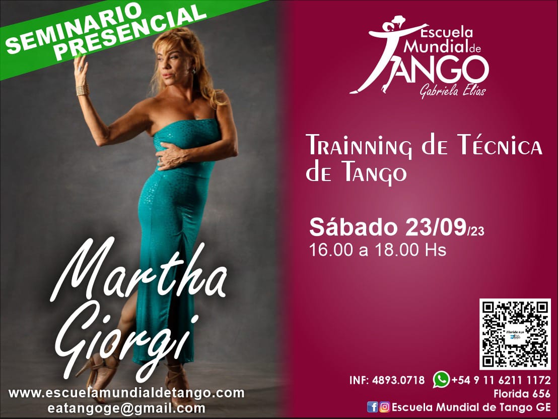 Seminario Intensivo de Martha Giorgi en Buenos Aires el Sab 23 Sept en la EMTGE