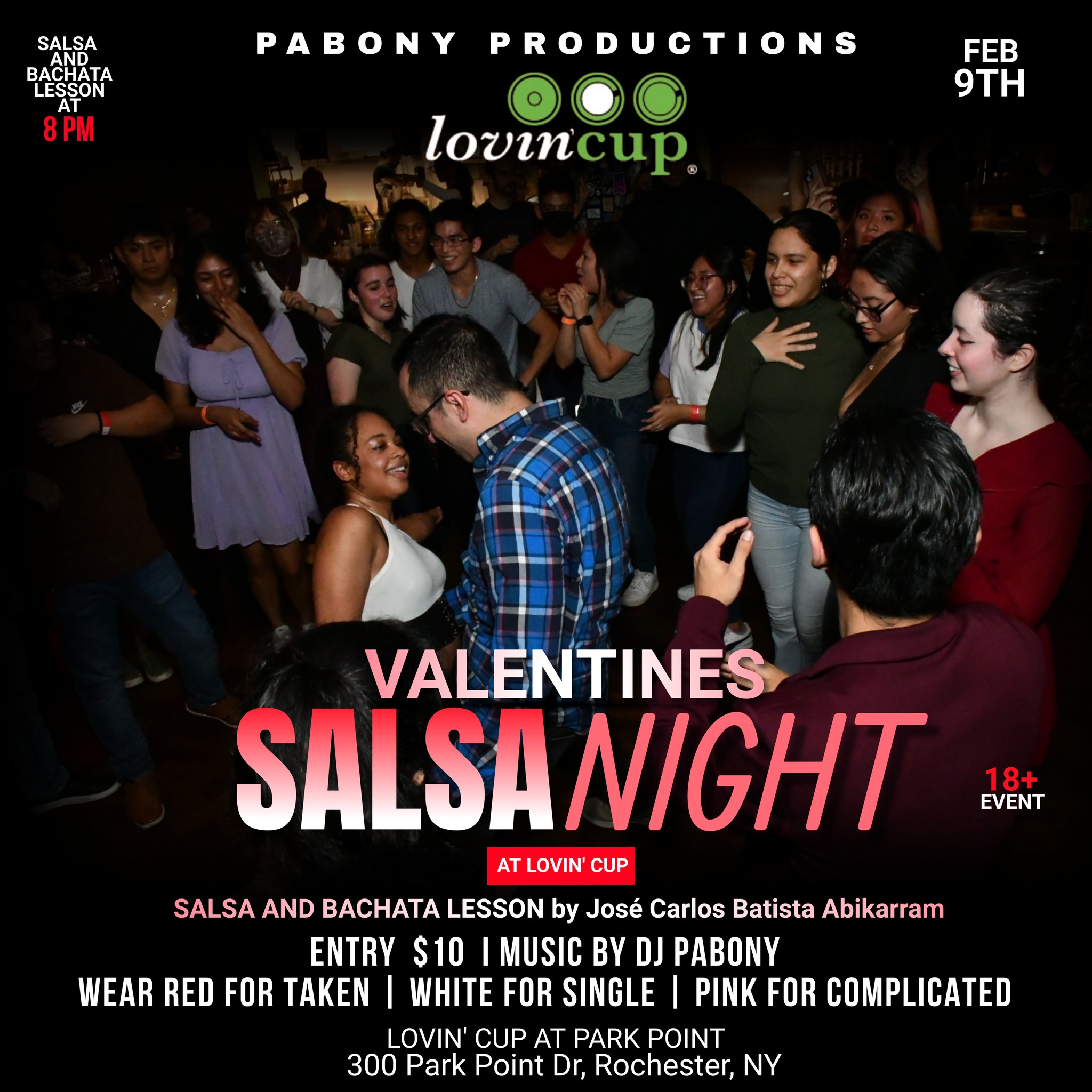 Valentines Salsa Night at Lovin' Cup DJ Pabony Feb 9th