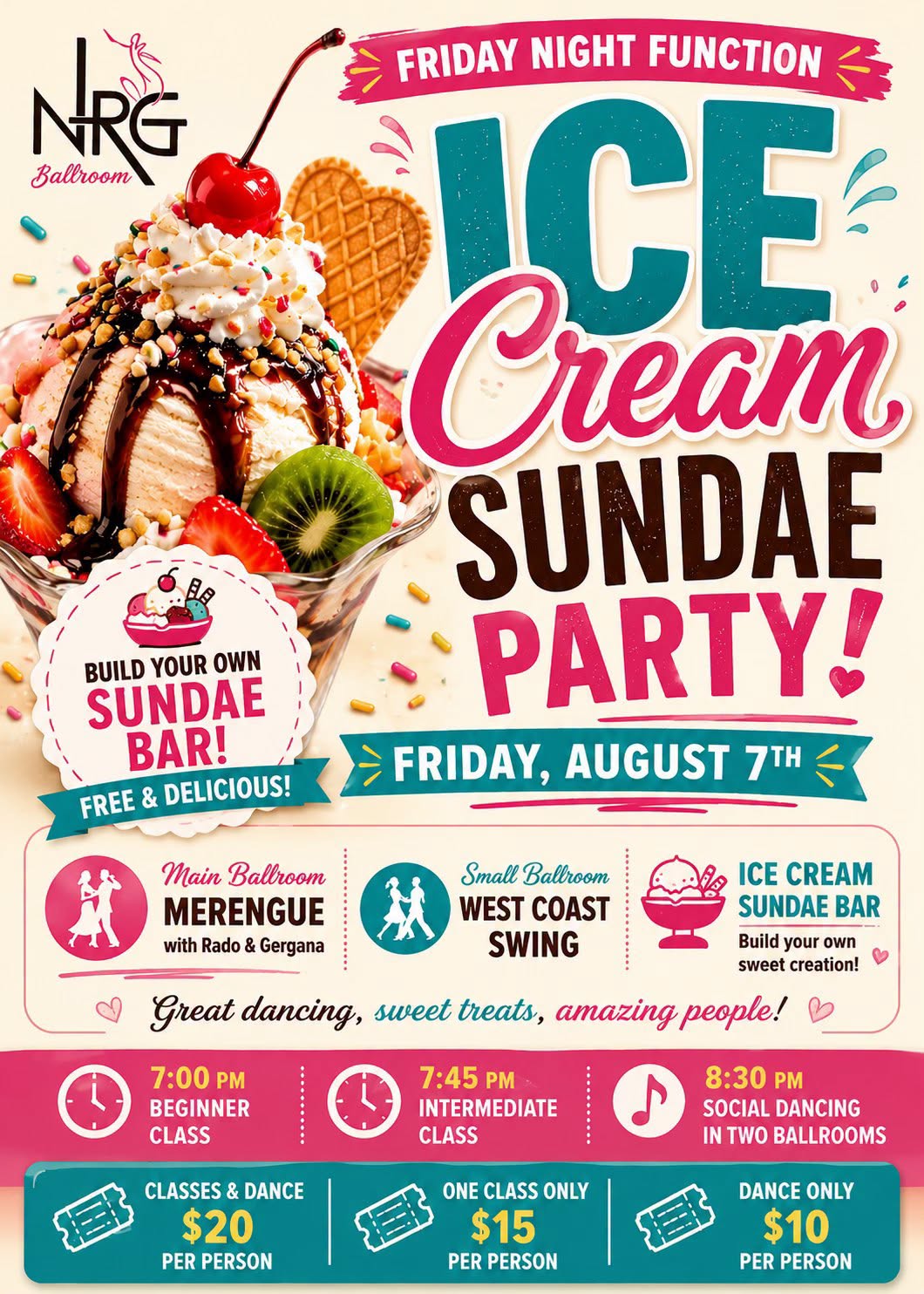 Ice Cream Sundae Party at NRG
