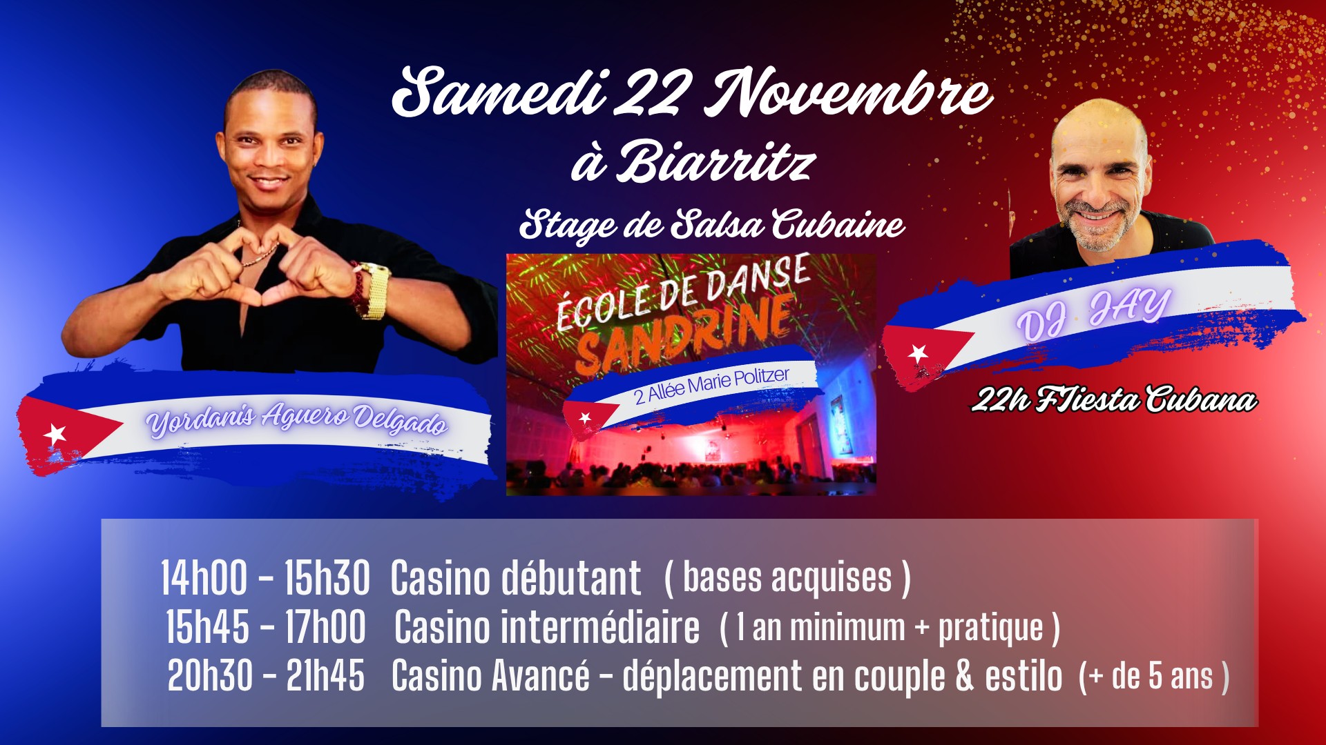 STAGE DE SALSA CUBAINE 🇨🇺 avec Yordanis Aguero Delgado ❤️ & Fiesta 🇨🇺 DJ Jay 🎧 de Limoges