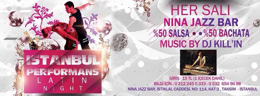 %50 Salsa & %50 Bachata Night--Konuk DJ.KILL'IN--HER SALI #15TL-İlk İçecek"