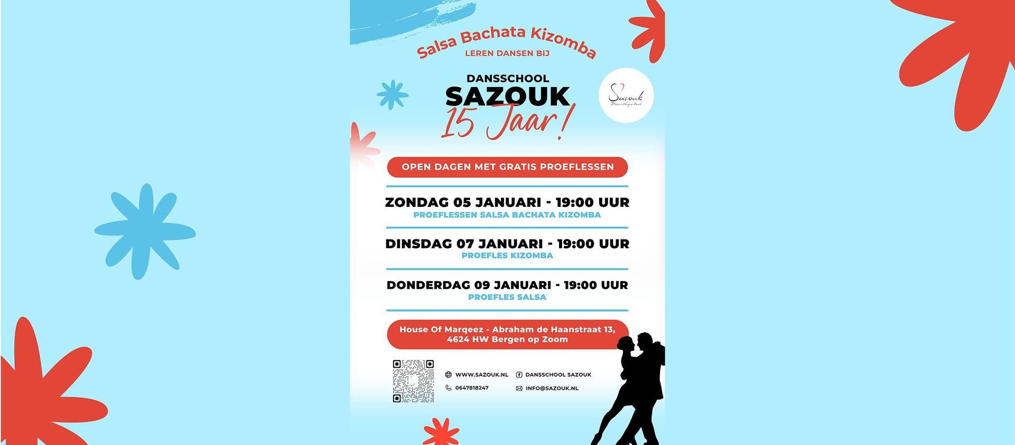 Opendag met Gratis Proeflessen Salsa - Bachata - Kizomba @Nieuwe locatie in Bergen op Zoom E.O.