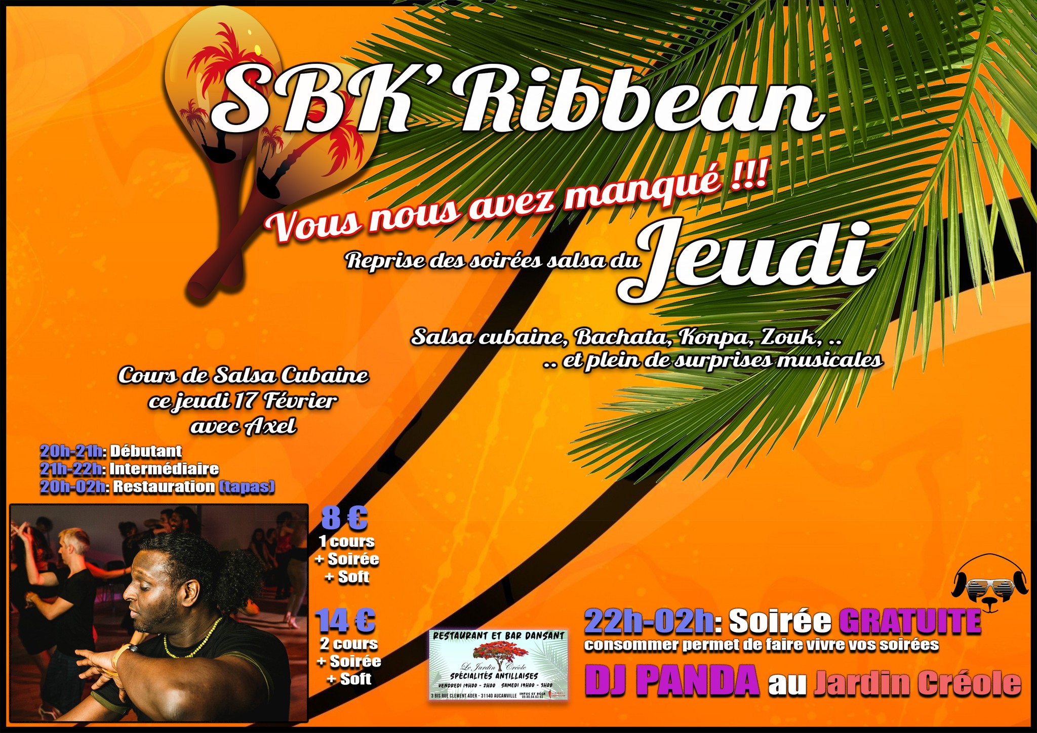 Soirée SBK'ribean - Jeudi Salsa