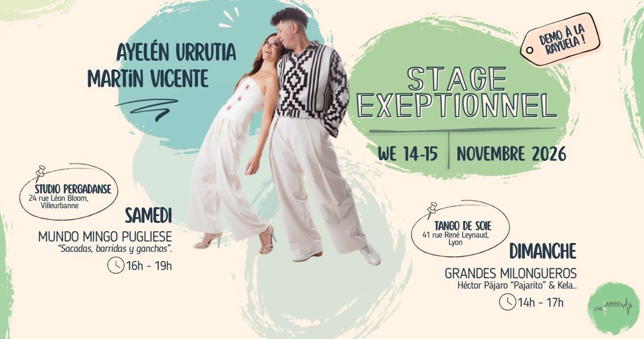 Stage exceptionnel avec Ayelén Urrutia y Martìn Vicente