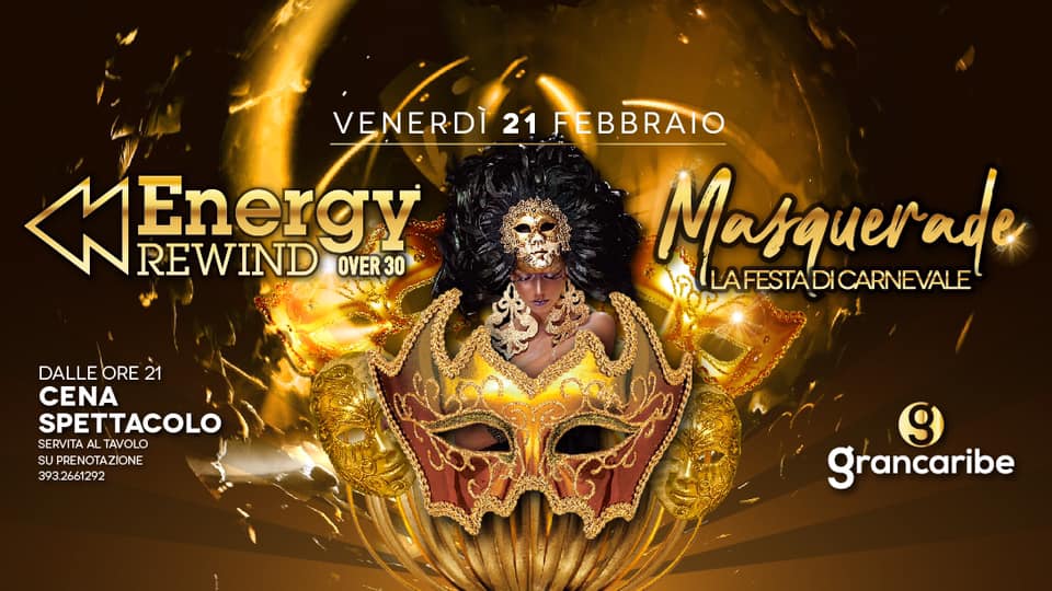 MASQUERADE, il Carnevale Energy Rewind Over30 @Energy Cesenatico