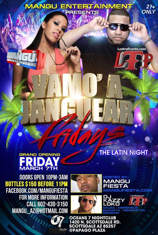 The Latin Night @ Oceans 7 este Viernes