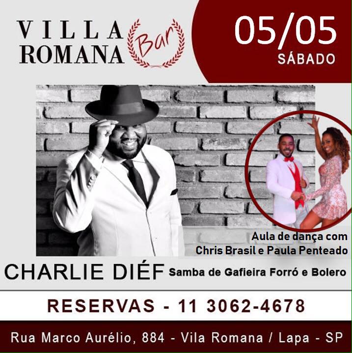 Charlie Diéf +Aula com Chris Brasil e Paula Penteado