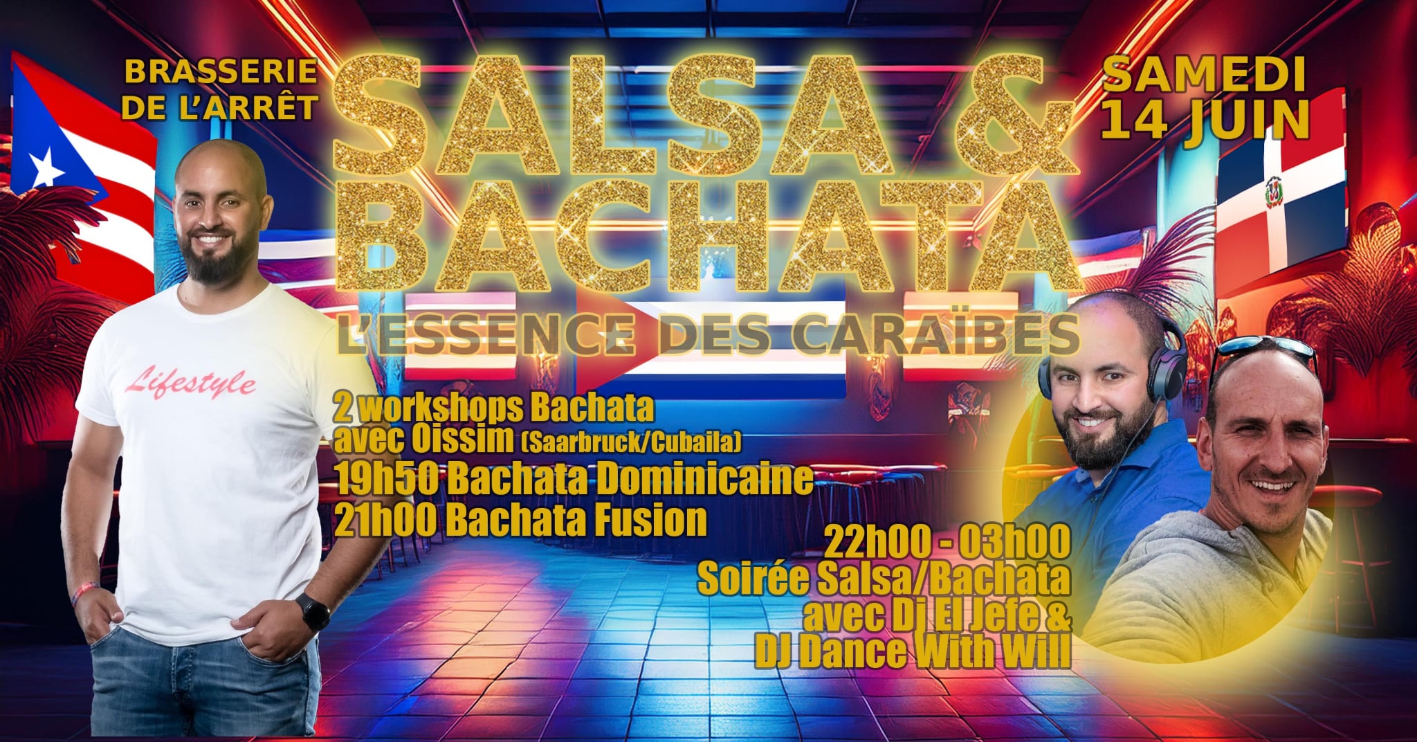 Salsa & Bachata All Styles this Saturday @ Brasserie. WS with Oissim. Dj El Jefe & Dance with Will