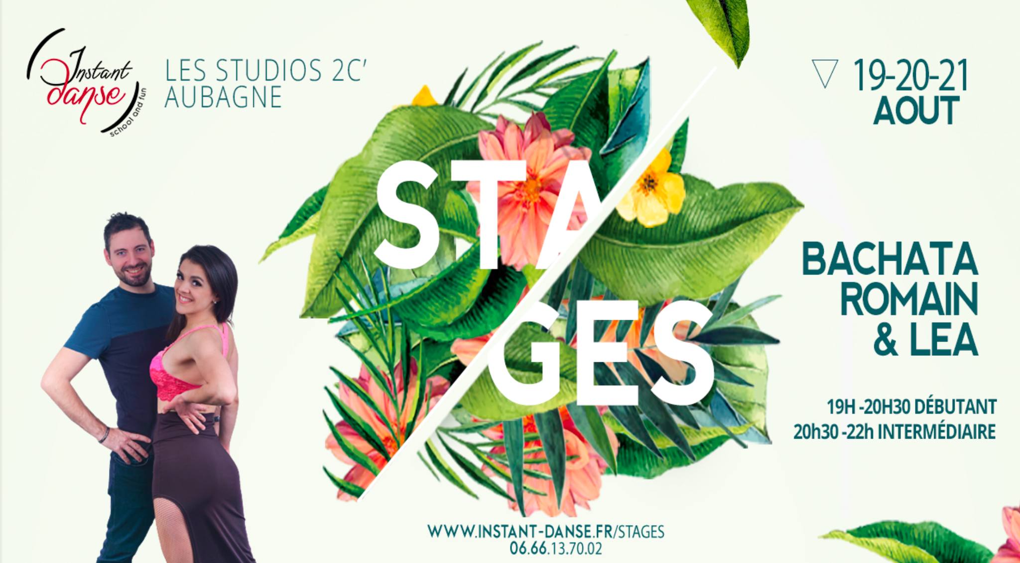Stages d'été Instant Danse : Bachata avec Romain et Léa