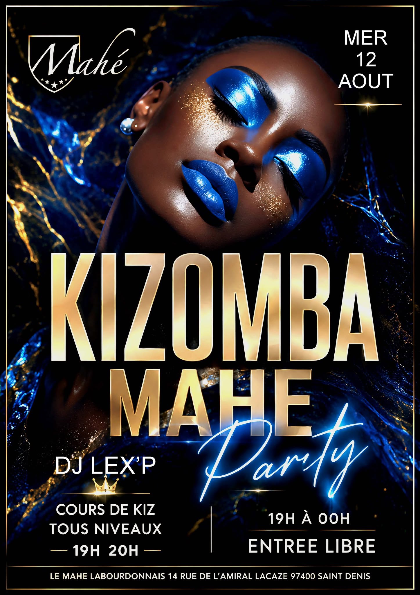 💥Soirée KIZOMBA au Mahé💥 Saint-denis Mercredi 9 SEPT DJ LEX'P 19H à 00H COURS+SOIREE