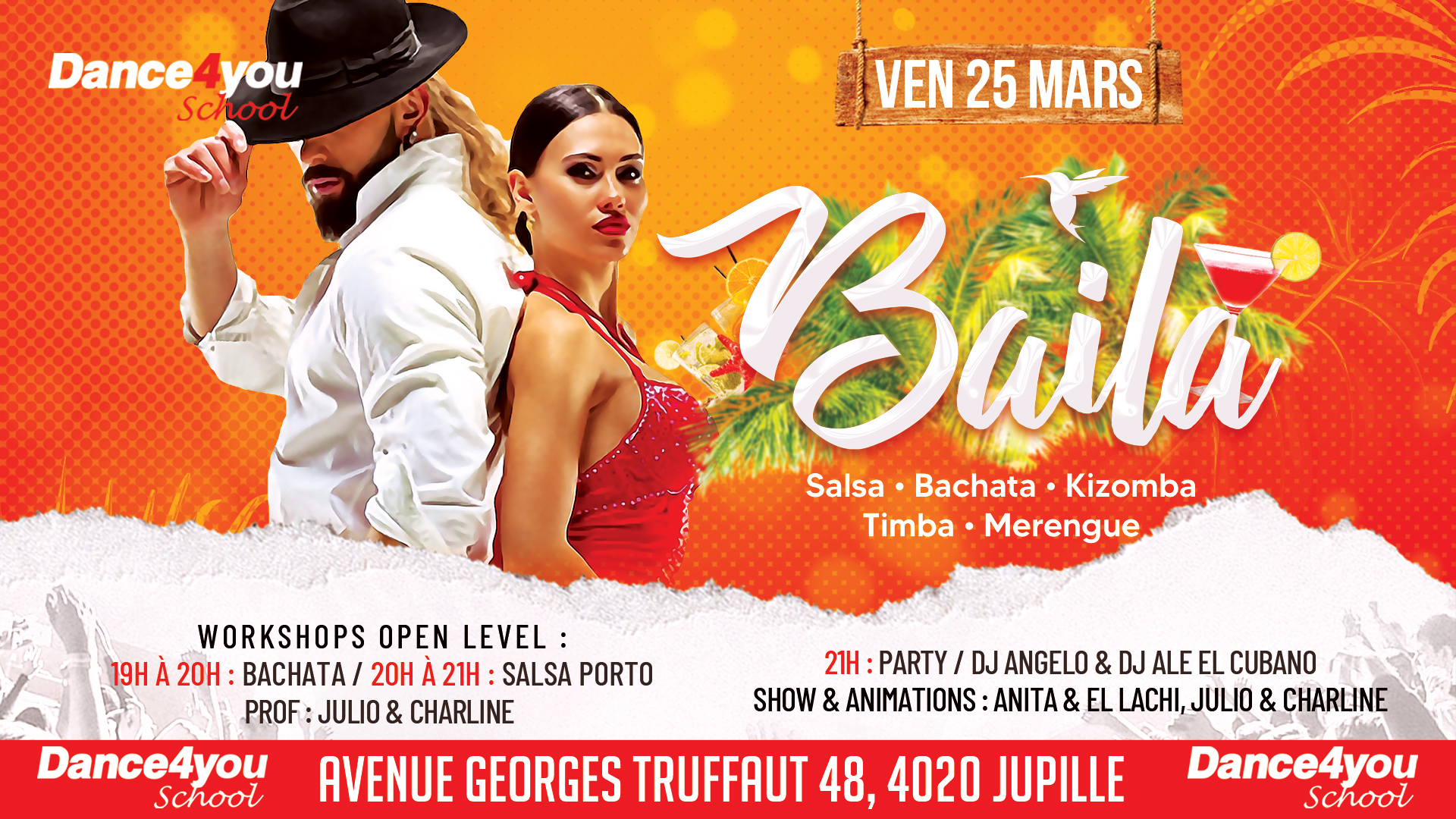 BAILA à Dance4you CE VENDREDI, 19H
