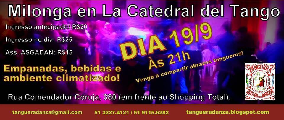 Milonga en La Catedral del Tango DIA 19 9 SABADO