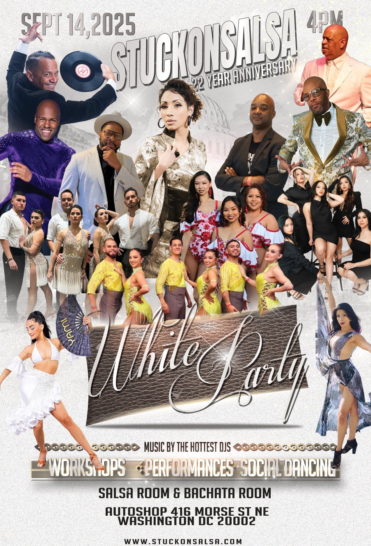 The Stuckonsalsa 22nd Year Anniversary All White Party & DCBX Bachata Roof Deck Party