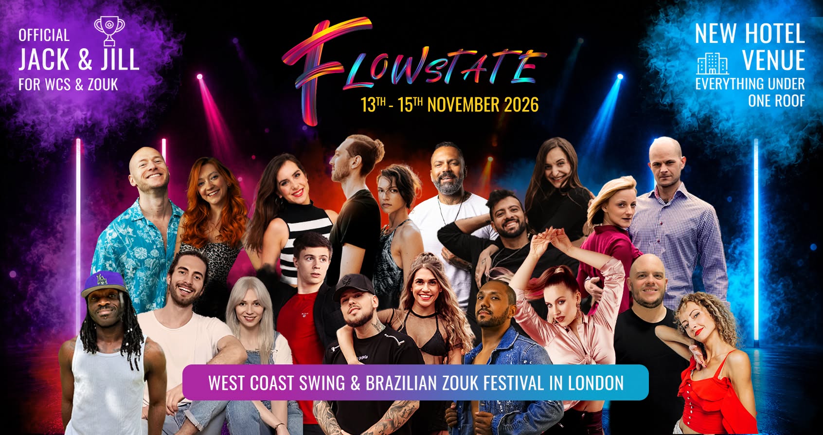 Flowstate 2026 - West Coast Swing & Zouk Festival in London 🩵