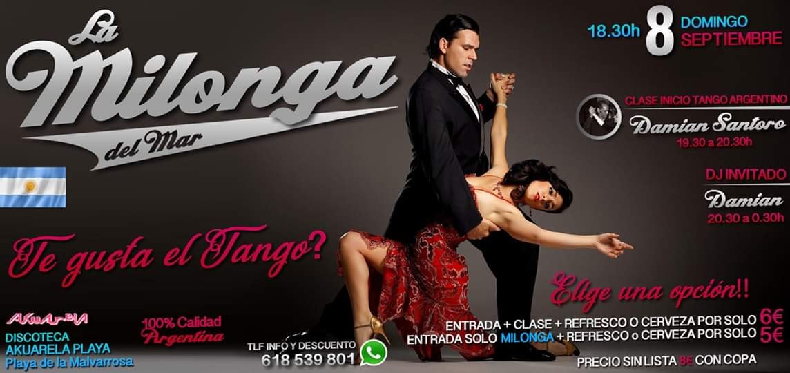 La Milonga del Mar en Akuarela Playa