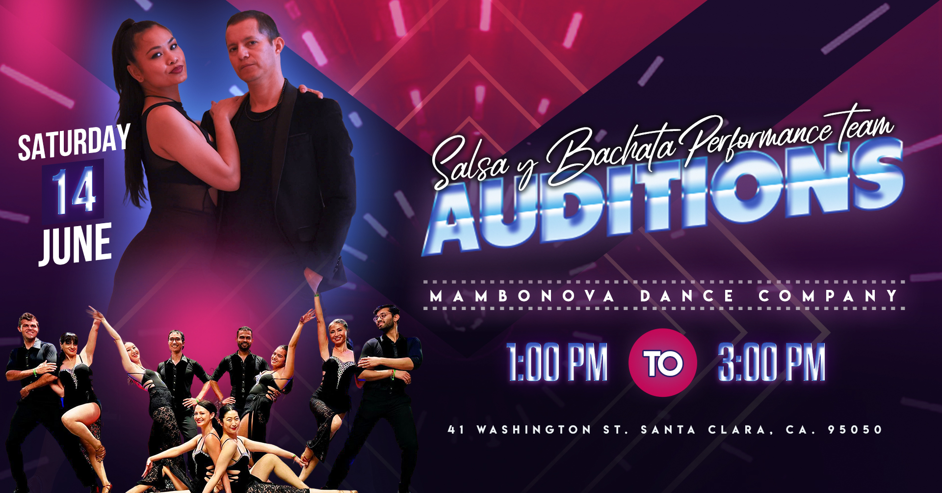 Mambonova Salsa & Bachata Dance Team Auditons - FREE Orientation Class.