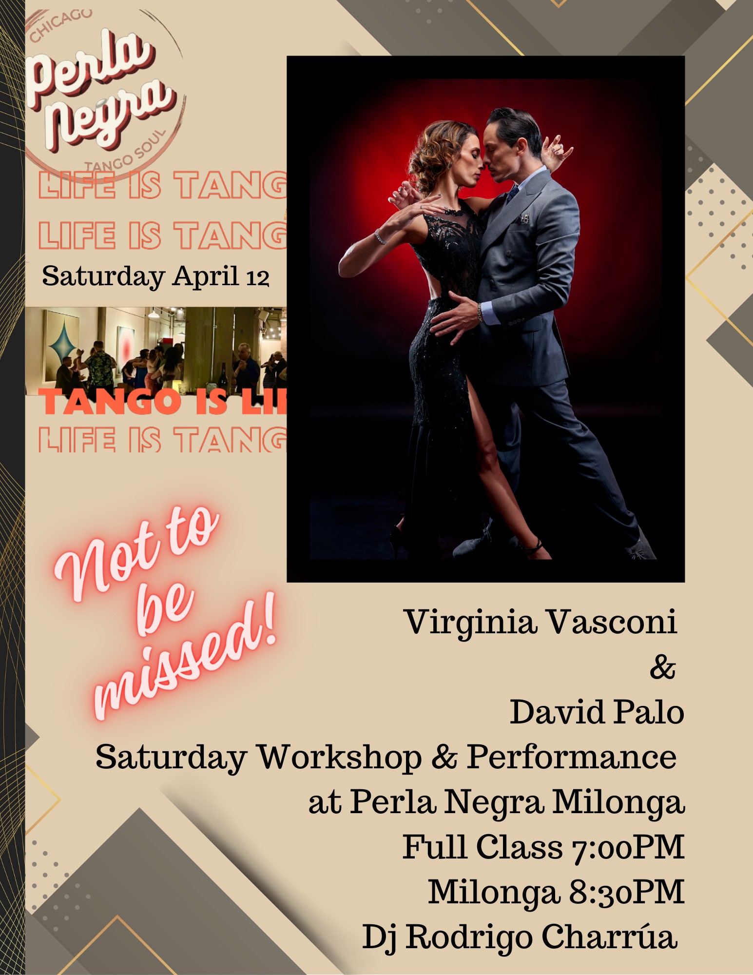 Perla Negra Milonga Class & Performances by Virginia & David