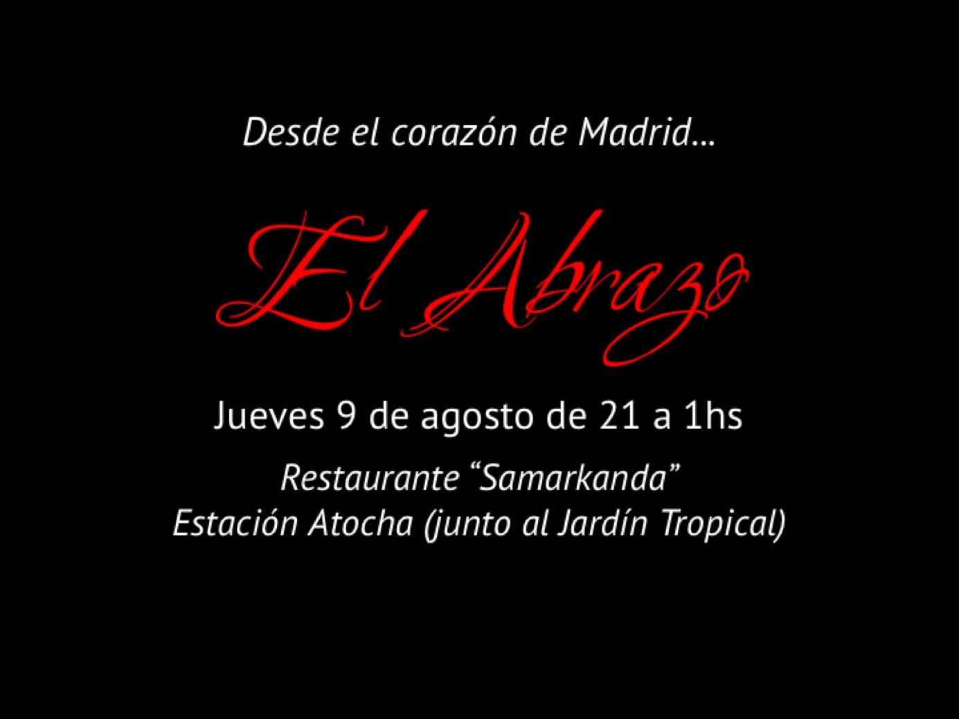 Milonga "El Abrazo" jueves 9 de agosto 2018