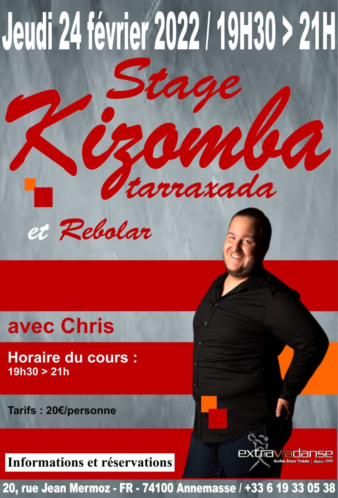Stage de Kizomba tarraxada et Rebolar