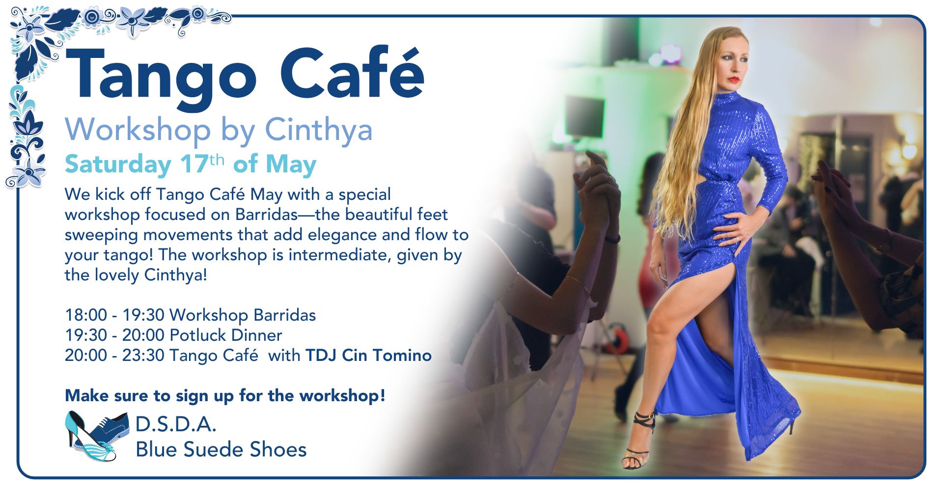 Tango Cafรฉ May 2025 - Workshop with Cinthya Tomino