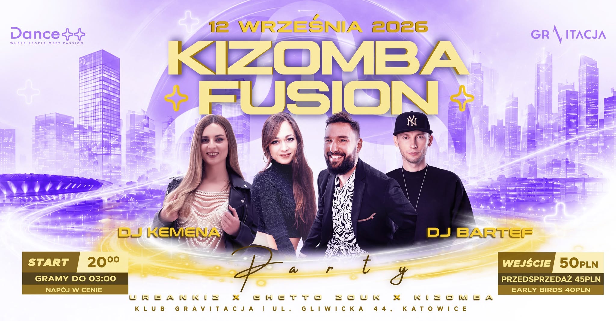 Dance++ Kizomba Fusion Party 12.09.2026 (sb) Gravitacja Katowice