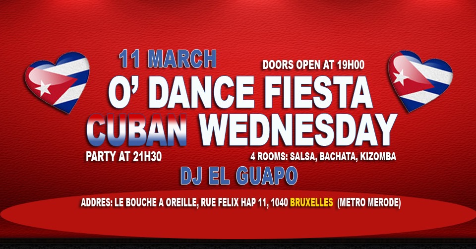 O'Dance Fiesta CUBAN Wednesday