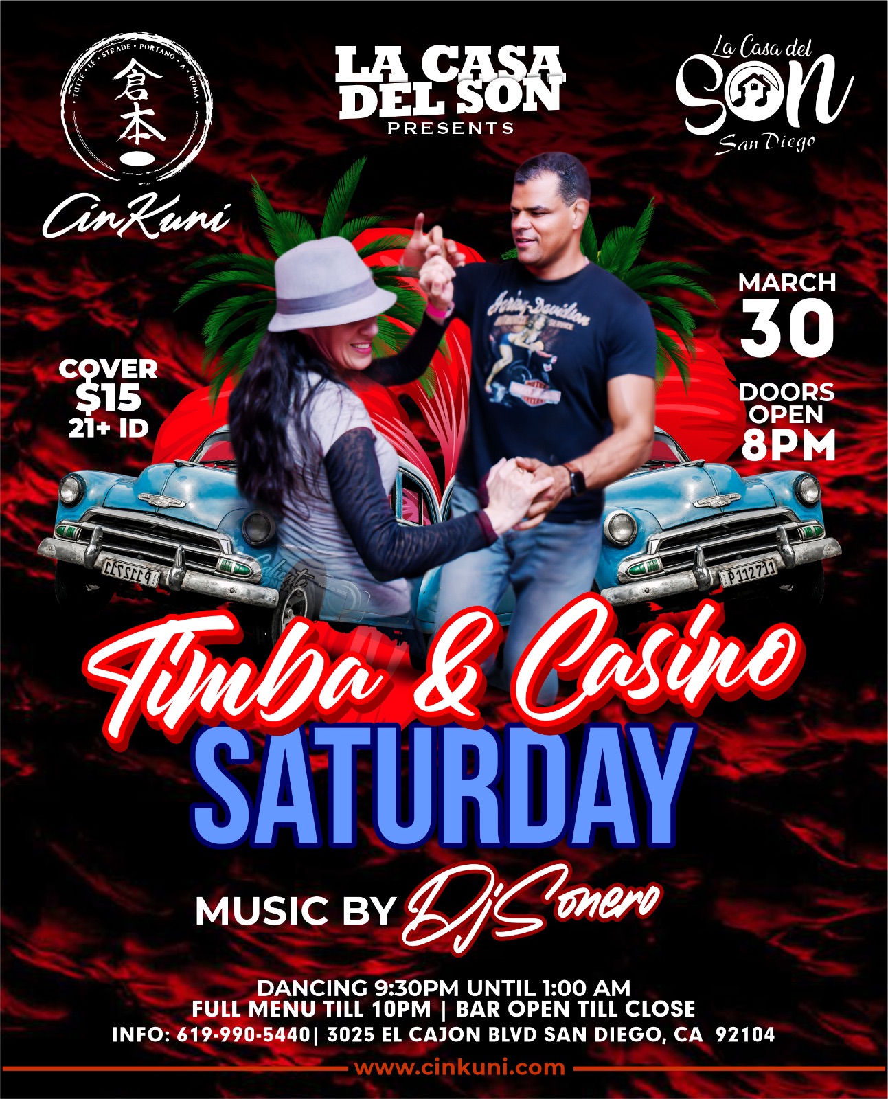 Timba & Casino Saturday @ Cinkuni