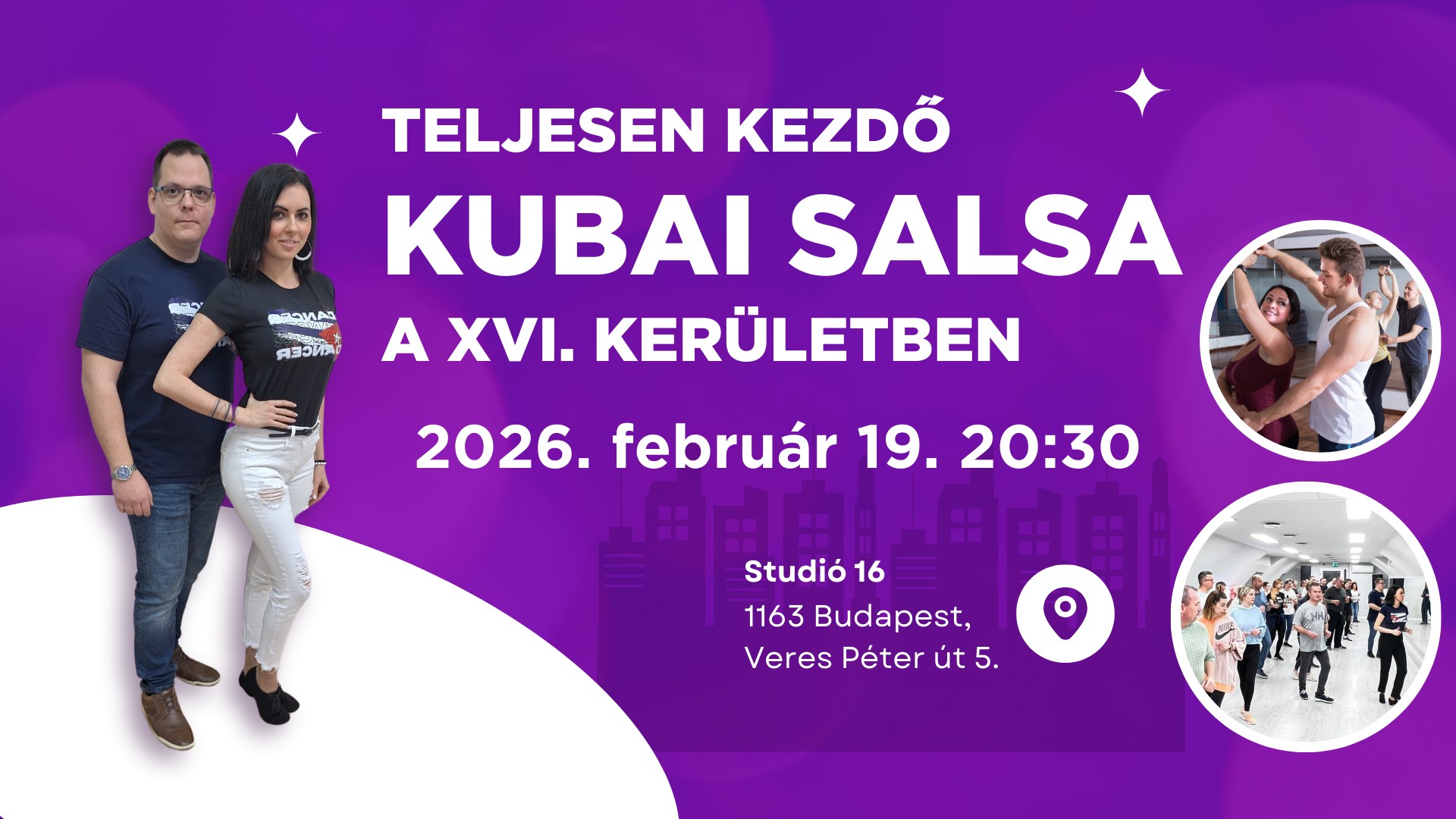 Teljesen kezdő kubai salsa tanfolyam, utolsó csatlakozási lehetőség