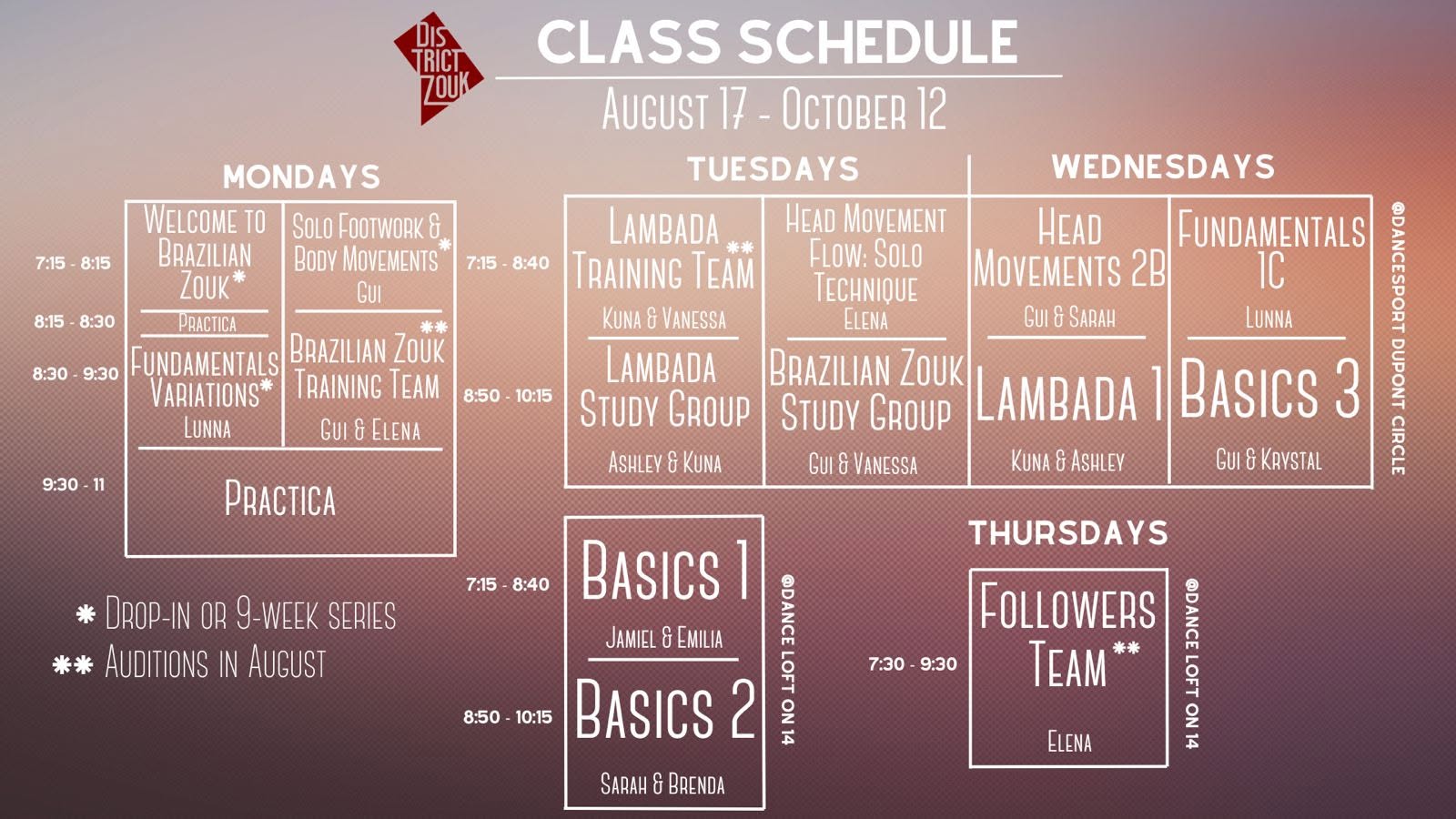 Progressive Zouk & Lambada Classes