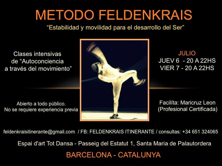 Clases sobre el Método Feldenkrais - 6 y 7 de Julio - Barcelona