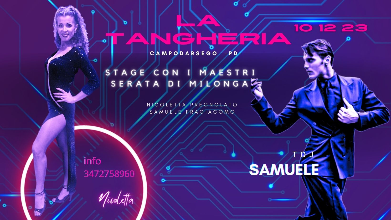Milonga-TDJ SAMUELE-con STAGE di Nicoletta Pregnolato e Samuele Fragiacomo