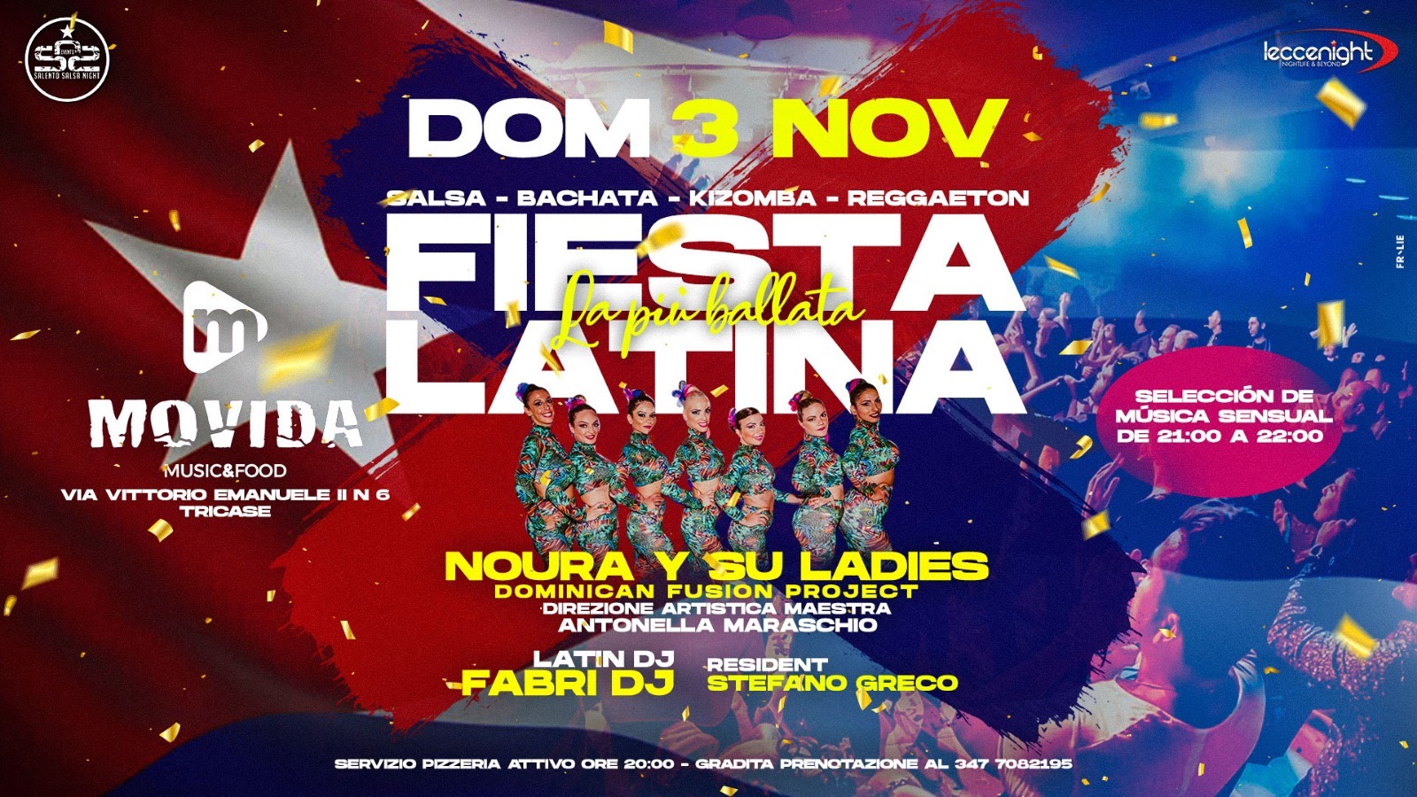 Fiesta Latina Show Dance Domenica 3 Novembre