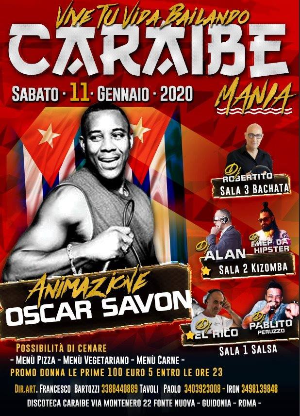 Sabato Caraibe Mania - 11 Gennaio 2020