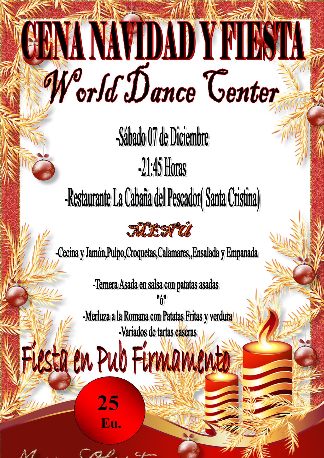 Cena Navidad y Fiesta de Escuela World Dance Center