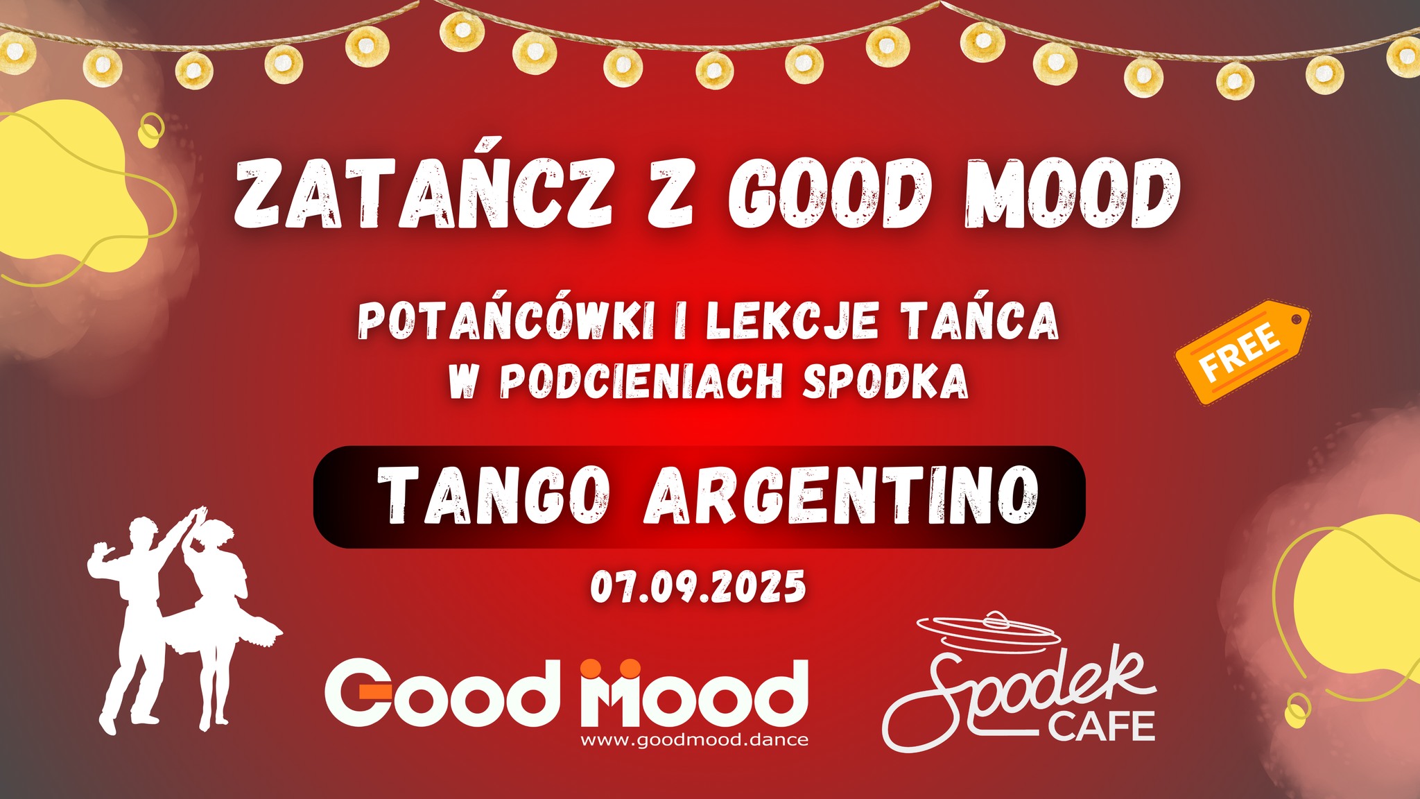 ZATAŃCZ Z GOOD MOOD ★ POTAŃCÓWKI ★ LEKCJE TAŃCA ★ NIEDZIELA ★ 07.09 ★ 18:00 ★ SPODEK CAFE Katowice