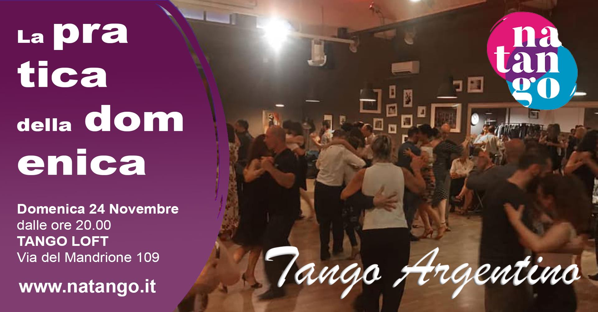 Pratica Domenica 24 Novembre al Tango Loft