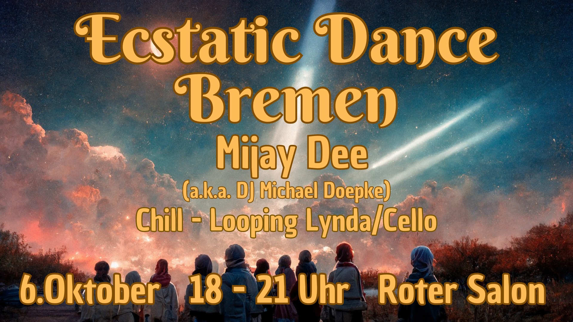 Ecstatic Dance Bremen - Mijay Dee - Warm up Laura - Chill Konzert Looping Lynda Cello