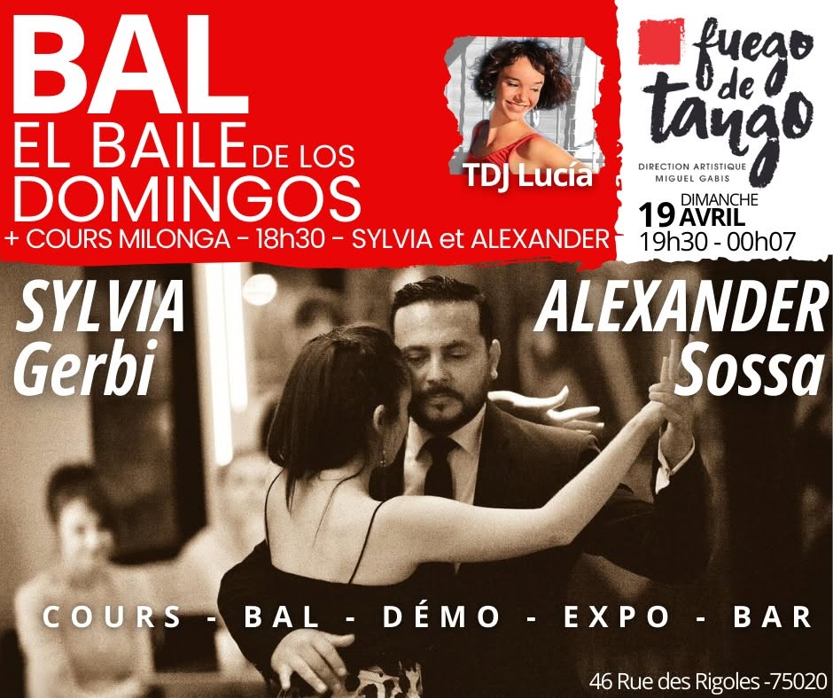 Dimanche à FUEGO - Cours + Démo de Sylvia et Alexander - DJ : Lucia