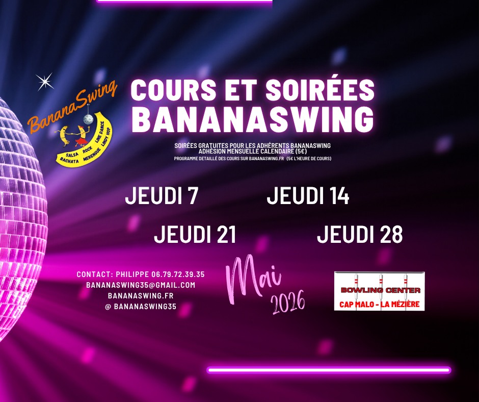 Stages de Lindy hop et Bachata + soirée SBKR gratuite au Bowling Center Cap Malo